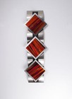 Modern Abstract Metal Wall Art Painting Sculpture Contemporary Home Decor Orange
