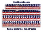 Usa Fish Ruler Sticker Measuring Tape Measure Fishing Decal Boat Rod Reel Tackle