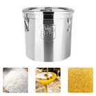Hot  6 L Stainless Steel Airtight Canister  1 3gal Canisters Container With Lids