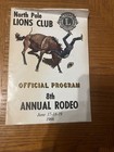 Vtg North Pole Lions Club Program 8th Annual Rodeo 1966 Alaska Wrangler Jeans Ad