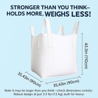 5 Pack Fibc Bulk Bags  1 Ton Capacity Each  1 Count  pack Of 5   White