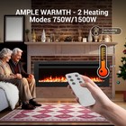 60 Inches Ultra-thin Electric Fireplace Wall Mounted   Recessed Fireplace Heater