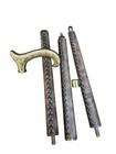 Nautical Antique Brass Handle Leather Coated Vintage Wooden Walking Stick Cane