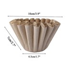 1-4 Cup Basket Coffee Filters natural Brown Biodegradable Basket Filters Pape   