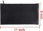 Bank Bag Money Pouch Leatherette Security Deposit Bags Utility Small  Black 