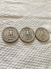 1935  pds  Washington  Silver Quarters  3  Coin Set Good To Fine  free Shipping 