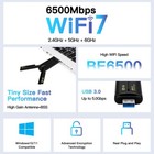 Fenvi Wifi 7 Usb Adapter Tri-band Be6500 Dongles Wireless Usb Card For Win 10 11