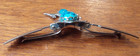 Vtg Wil-aren Hondo-clip Turquoise With Silver Stamped Roadrunner