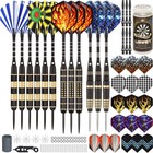Professional Steel Tip Darts Set - 20g  24g  26g With Aluminum Shafts   Extra Fl