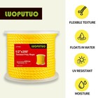 1 2 200   Floatable 3-strand Yellow Twisted Polypropylene Rope