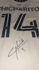 Signed Adidas La Galaxy Chicharito  14 Mls Soccer Jersey White blue Size L
