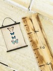 Miniature 1 12 Scale Vintage Butterfly Print   Wood Mounted