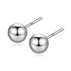 925 Sterling Silver Ball Stud Earrings  For Women  Men 3mm  4 3mm  5mm Unisex