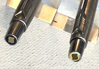 New old 1980s  Parker Classic Ball Pen   Pencil Set Satin Chrome Button Logo
