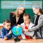 World Globe Earth Map Rotating Geography Ocean Classroom Learning Desktop 6