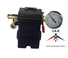 Air Compressor Pressure Control Switch 4 Ports 95-125 Psi W  Gauge Pop Off Valve