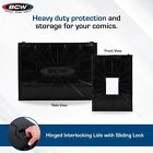 1 Bcw Black Short Comic Book Bin - Heavy Duty Acid Free Plastic Stackable Box