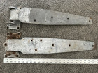 Huge Antique Railroad Train Freight Box Car Door Strap Hinges Cast Iron Pair  2 