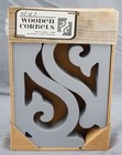 Pair Distressed Gray Wood Corbels Shelf Brackets Rustic Farmhouse 5  X 1 2 X 7 