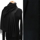 Womens Mens 100  Cashmere Scotland Oversized Blanket Wool Scarf Shawl Wrap Solid