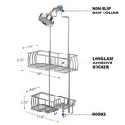 Hanging Shower Caddy Organizer  Chrome Stainless Steel  Overhead Storage Solutio