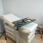 Medical Cart Adjustable Overbed Table With Wheels     Rolling Bedside Table For Ho