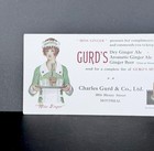 Vintage 1920 s Gurd s Ginger Ale Soda  miss Ginger  Montreal Ink Blotter Unused 