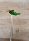 Swizzle Sticks Lot Of 20 Glass Cocktail Stirrers Lizard Pepper Cactus Hand Blown