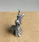 Vintage Miniature Pewter Spoontiques Mythical Wizard With Crystal Ball Cmr940