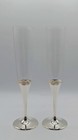 Vera Wang Wedgwood Infinity Champagne Flute Toasting Clear Silver Set Of  2 