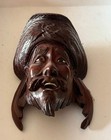 Vintage Asian Male Hand Carved Rosewood Wall Mask