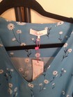 Parker Of New York Floral  Tunic Top Sz L