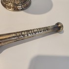 Vintage Solid Brass Mortar   Pestle Secundum Artem Rx Pharmacy Grinder