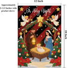 Nativity Christ Oh Holy Night Christmas Garden Flag 12 X 18 Inch Double Sided Bu