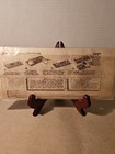 Vintage Craftaid Leather Template Hummingbird No  4040 Billfold Pattern Inverted