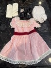 American Girl Doll Samantha Beforever Pink Meet Dress  Tights   Bloomers Shoes