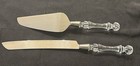Fostoria Cake Knife   Stainless Serving Set Wedding Bridal Crystal Pastry Pie