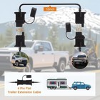 4-pin Flat Trailer Extension Cable 12 Inch  Heavy Duty 16awg Copper 4 Way Wiring