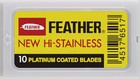 200 Feather Stainless Platinum Coated Double Edge Safety Razor Blades Usa Seller