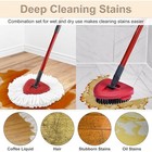 Replacement Mop Head For O-cedar Spin Mop Easy Clean Wring brush mop Base Kit