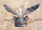Vintage Marble Onyx Hand Carved Eagle Sculpture Mexico Natural Stone 5 5 