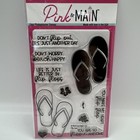 Pink   Main Flip Out Stamp   Die Set Pm0466 Pnm347 Flip Flops Beach Summer New