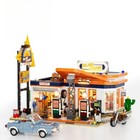Highway Retro Gas Station Building Block Sets Petrol Station Brick Model 1608pcs