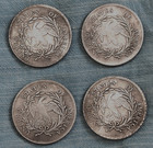 4 Flowing Hair Liberty Silver-plated  half-cent  Coins 1795  1796  1797  1798