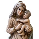 Vintage Italian Virgin Mary Baby Jesus Holy Water Font Religious Figurine Italy