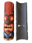 Set Of 2 20  Tiki Mask Hawaiian Wall Art Island Home Decor Tribal Bar Tropical