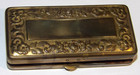 Vintage 1930s Gold-tone Gillette Safety Razor W brass Storage Case  Double Edge 
