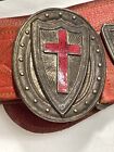 Knights Templar Swordsman   s Leather Belt And Chains 20th Century