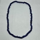 Antique Dutch Donats Annular Cobalt Blue Glass Trade Beads Necklace 36 