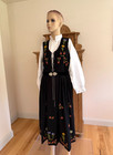 M-l  Norwegian Benedicte Bunad Festdrakt From Norway Silver Eyelets   Fasteners